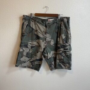 Wrangler Mens 38 x 10 Camouflage Cargo Relaxed Fit Shorts Camo Casual Outdoors